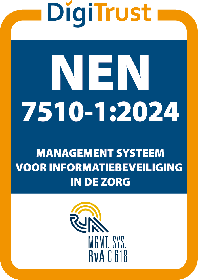 Keurmerk NEN 7510-1:2024 van DigiTrust: managementsysteem voor informatiebeveiliging in de zorg